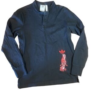 Adidas KEIICHI TANAAMI Collab Black Rugby Shirt Size S Reg Fall Rugby Skull